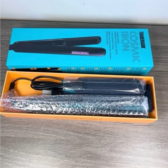 Trademark Beauty Cosmic Iron Ceramic 1 Inch Black Hair Straightener - Picture 2 of 14